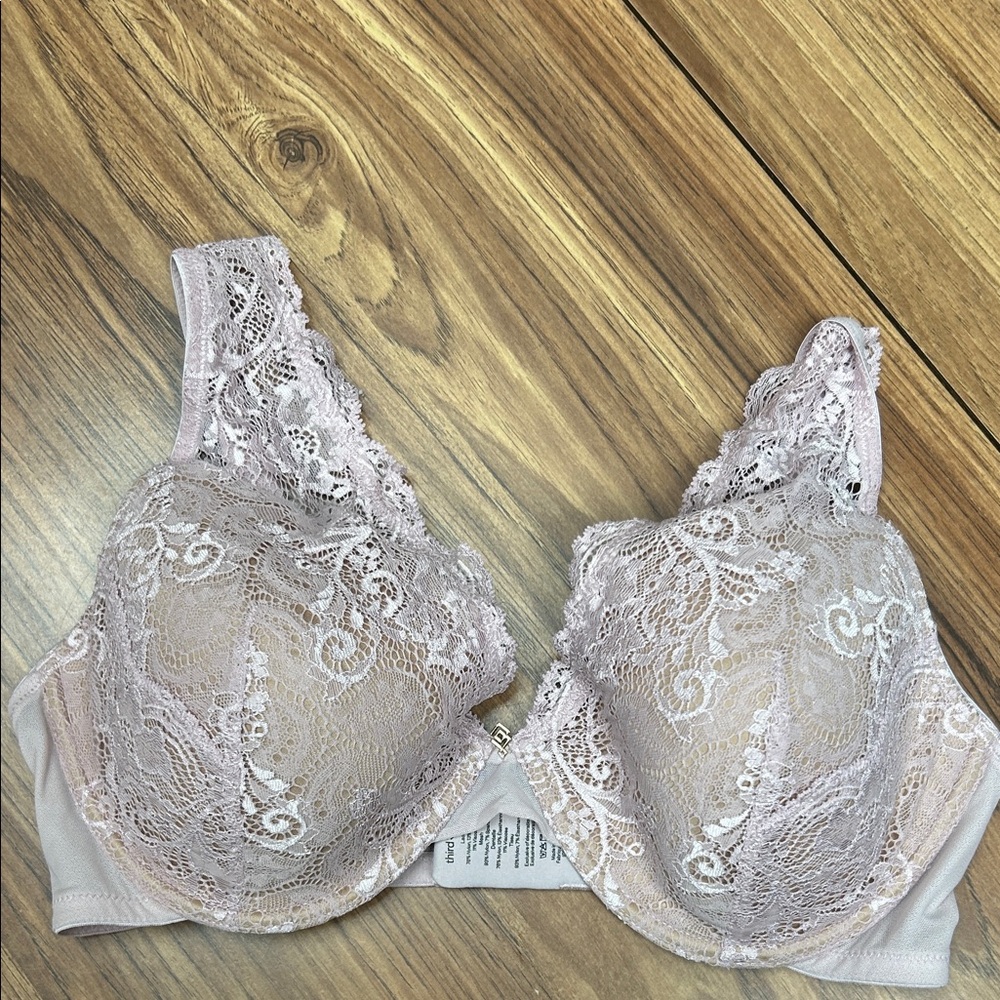 Third Love Lace 24/7 Contour  Plunge Bra  - 36F Blush/Lilac